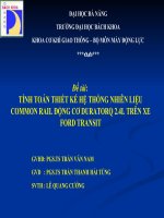 TÍNH TOÁN THIẾT kế hệ THỐNG NHIÊN LIỆU COMMON RAIL ĐỘNG cơ DURATORQ 2 4l TRÊN XE FORD TRANSIT 