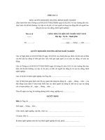 Biểu mẫu HSE QUYET DINH BOI THUONG (TRO CAP) BENH NGHE NGHIEP