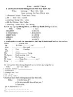 Unit 1 bai tap tieng anh 6