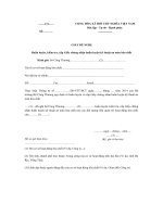 Biểu mẫu HSE GIAY DE NGHI HUAN LUYEN, KIEM TRA AN TOAN HOA CHAT 