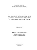 MỘT SỐ GIẢI PHÁP HOÀN THIỆN HOẠT ĐỘNG MARKETING CHO CÔNG TY CỔ PHẦN ĐẦU TƯ VÀ XÂY DỰNG CẤP THOÁT NƯỚC WASECO