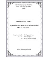 Một số phương pháp chứng minh bất đẳng thức và ứng dụng (Khóa luận tốt nghiệp)