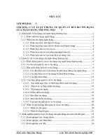 Tăng cường quản lý rủi ro tín dụng tại ngân hàng thương mại cổ phần Bắc Á chi nhánh Kim Liên