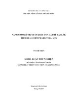 NÂNG CAO GIÁ TRỊ XUẤT KHẨU CỦA CÀ PHÊ ĐĂKLĂK THEO QUAN ĐIỂM MARKITNG – MIX