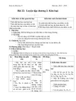 Giáo án Hóa học 9 bài 22: Luyện tập chương 2  Kim loại