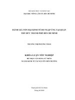 ĐÁNH GIÁ TỔN HẠI KINH TẾ DO NGẬP ÚNG TẠI QUẬN THỦ ĐỨC THÀNH PHỐ HỒ CHI MINH