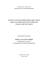 ĐÁNH GIÁ TỔN HẠI Ô NHIỄM KHÔNG KHÍ TỪ HOẠT ĐỘNG GIAO THÔNG ĐỐI VỚI SỨC KHỎE TRẺ EM QUẬN THỦ ĐỨCTPHCM