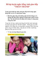 Bí kíp luyện nghe tiếng anh giao tiếp THẦN THÁNH 