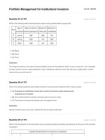 Schweser QBank 2017 portfolio management and wealth planning 06 portfolio management for institutional investors 
