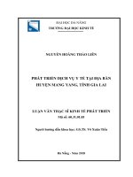 Phát triển dịch vụ y tế tại địa bàn huyện mang yang, tỉnh gia lai