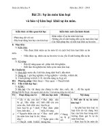 Giáo án Hóa học 9 bài 21: Sự ăn mòn kim loại và bảo vệ kim loại không bị ăn mòn