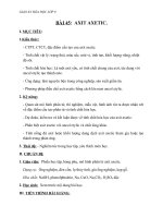 Giáo án Hóa học 9 bài 45: Axit axetic