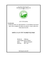 Đánh giá công tác bồi thường và giải phóng mặt bằng dự án khu công nghiệp Yên Bình, giai đoạn 2  thị xã Phổ Yên  tỉnh Thái Nguyên (Khóa luận tốt nghiệp)