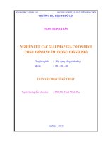 NGHIÊN CỨU GIẢI PHÁP GIA CỐ ỔN ĐỊNH CÔNG TRÌNH ỔN ĐỊNH NGẦM TRONG THÀNH PHỐ