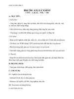 Giáo án Hóa học 9 bài 50: Glucozơ