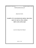 NGHIÊN CỨU GIẢI PHÁP DẪN DÒNG THI CÔNG KHI XÂY DỰNG CÔNG TRÌNH TRÊN LÒNG SÔNG HẸP