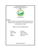Đánh giá công tác chuyển quyền sử dụng đất tại Thị trấn Việt Lâm  huyện Vị Xuyên  tỉnh Hà Giang giai đoạn 2014 - 10-2016 (Khóa luận tốt nghiệp)
