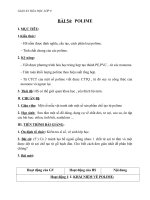 Giáo án Hóa học 9 bài 54: Polime