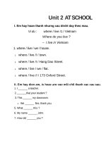 Unit 2  AT SCHOOL  tieng anh 6