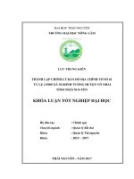 Thành lập chỉnh lý bản đồ địa chính tờ số 61 tỷ lệ 1 1000 xã Nghinh Tường  huyện Võ Nhai  tỉnh Thái Nguyên (Khóa luận tốt nghiệp)