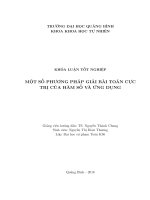 Một số phương pháp giải bài tập toán cực trị của hàm số và ứng dụng (Khóa luận tốt nghiệp)