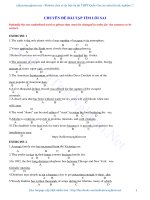 Bài tập tìm lỗi sai Tiếng Anh có đáp án