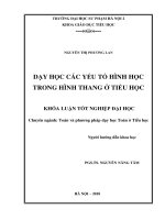 Dạy học các yếu tố hình học trong hình thang ở tiểu học (2018)