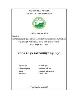 Đánh giá kết quả công tác chuyển quyền sử dụng đất tại huyện phục hòa   tỉnh cao bằng trong giai đoạn 2014   2016