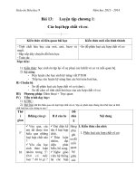 Giáo án Hóa học 9 bài 13: Luyện tập chương 1  các loại hợp chất vô cơ