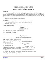 Giáo án Hóa học 8 bài 43: Pha chế dung dịch