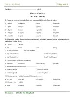 bài tập tiếng anh 8