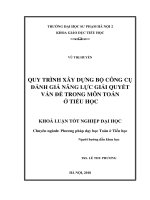 Quy trình xây dựng bộ công cụ đánh giá năng lực giải quyết vấn đề trong môn toán ở tiểu học (2018)