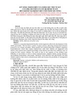 KỸ NĂNG NHẬN DIỆN VÀ CHĂM SÓC TRẺ TỰ KỶ  CỦA PHỤ HUYNH CÓ CON BỊ BỆNH TỰ KỶ  ĐẾN KHÁM TẠI BỆNH VIỆN TÂM THẦN ĐÀ NẴNG