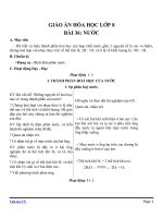 Giáo án Hóa học 8 bài 36: Nước