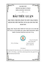 tiểu luận về phát triển kỹ năng quan sát cho trẻ thông qua hoạt động khám phá thiên nhiên vô sinh
