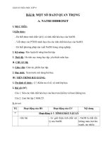 Giáo án Hóa học 9 bài 8: Một số bazơ quan trọng