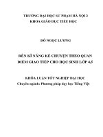 Rèn kĩ năng kể chuyện theo quan điểm giao tiếp cho học sinh lớp 4,5 (2018)