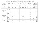 MA TRẬN ĐỀ KIỂM TRA MÔN TIN HỌC CUỐI HỌC KÌ  II LỚP 5