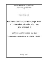 Rèn luyện kĩ năng sử dụng biện pháp tu từ so sánh và nhân hóa cho học sinh lớp 5 (2018)