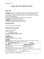 Giáo án Hóa học 8 bài 16: Phương trình hóa học