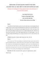 ĐỊNH HƯỚNG XÂY DỰNGCHƯƠNG TRÌNH KỸ NĂNG MỀM  DỰA TRÊN NĂNG LỰC THỰC HIỆN CỦA SINH VIÊN TRƯỜNG DẠY NGHỀ