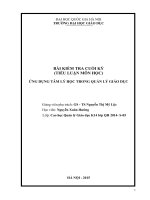 tiểu luân môn ứng dụng tâm lý học trong quản lý giáo dục
