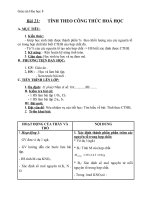 Giáo án Hóa học 8 bài 21: Tính theo công thức hóa học