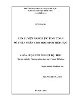 Rèn luyện năng lực tính toán số thập phân cho học sinh tiểu học (2018)