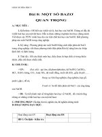 Giáo án Hóa học 9 bài 8: Một số bazơ quan trọng