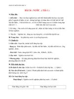 Giáo án Hóa học 8 bài 36: Nước