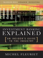 Investment banking explained an insiders guide to the industry