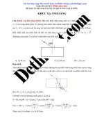 Lớp 11   KHÚC xạ ÁNH SÁNG   1 câu KHÚC xạ ÁNH SÁNG từ THẦY lại đắc hợp 2018 image marked 