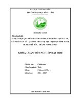 Thực hiện quy trình nuôi dưỡng, chăm sóc lợn nái đẻ, nái nuôi con và lợn con theo mẹ tại trại lợn Bình Minh  huyện Mỹ Đức  thành phố Hà Nội (Khóa luận tốt nghiệp)