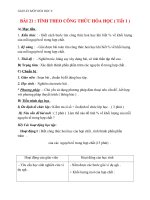 Giáo án Hóa học 8 bài 21: Tính theo công thức hóa học